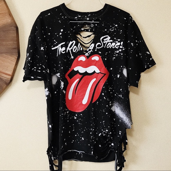 distressed graphic tee dress